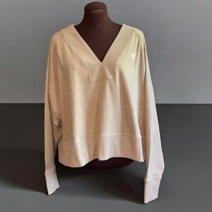 🆕 Champion Women's Soft Touch Rib Mix Pullover Simply Nude Heather 2XL XXL